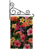 Hibiscus Flamingo - Birds Garden Friends Vertical Impressions Decorative Flags HG105066 Made In USA
