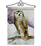 Winter Owl - Birds Garden Friends Vertical Impressions Decorative Flags HG105067 Made In USA