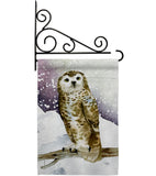 Winter Owl - Birds Garden Friends Vertical Impressions Decorative Flags HG105067 Made In USA