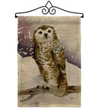 Winter Owl - Birds Garden Friends Vertical Impressions Decorative Flags HG105067 Made In USA