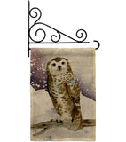 Winter Owl - Birds Garden Friends Vertical Impressions Decorative Flags HG105067 Made In USA