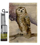 Winter Owl - Birds Garden Friends Vertical Impressions Decorative Flags HG105067 Made In USA