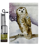 Winter Owl - Birds Garden Friends Vertical Impressions Decorative Flags HG105067 Made In USA