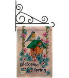 Welcome Spring Bird - Birds Garden Friends Vertical Impressions Decorative Flags HG137003 Made In USA