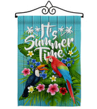 Tropical Summer - Birds Garden Friends Vertical Impressions Decorative Flags HG137165 Made In USA