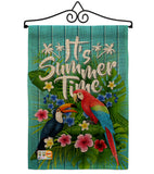 Tropical Summer - Birds Garden Friends Vertical Impressions Decorative Flags HG137165 Made In USA