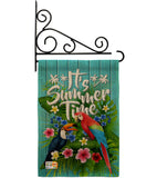 Tropical Summer - Birds Garden Friends Vertical Impressions Decorative Flags HG137165 Made In USA