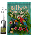 Tropical Summer - Birds Garden Friends Vertical Impressions Decorative Flags HG137165 Made In USA