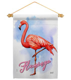 Flamingo - Birds Garden Friends Vertical Impressions Decorative Flags HG137342 Made In USA