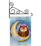 Midnight Owl - Birds Garden Friends Vertical Impressions Decorative Flags HG137356 Made In USA