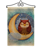 Midnight Owl - Birds Garden Friends Vertical Impressions Decorative Flags HG137356 Made In USA