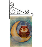 Midnight Owl - Birds Garden Friends Vertical Impressions Decorative Flags HG137356 Made In USA