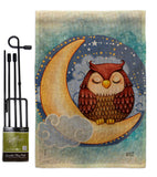 Midnight Owl - Birds Garden Friends Vertical Impressions Decorative Flags HG137356 Made In USA