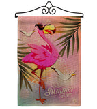 Summer Flamingo - Birds Garden Friends Vertical Impressions Decorative Flags HG137513 Made In USA