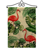 Paradise Flamingos - Birds Garden Friends Vertical Impressions Decorative Flags HG137589 Made In USA