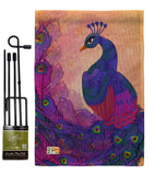 Beautiful Peafowl - Birds Garden Friends Vertical Impressions Decorative Flags HG192123 Made In USA