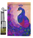 Beautiful Peafowl - Birds Garden Friends Vertical Impressions Decorative Flags HG192123 Made In USA