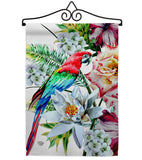 Tropical Parrot - Birds Garden Friends Vertical Impressions Decorative Flags HG192647 Made In USA