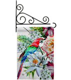 Tropical Parrot - Birds Garden Friends Vertical Impressions Decorative Flags HG192647 Made In USA