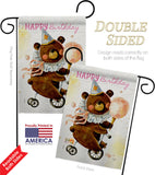 Cute Bear Birthday - Party Celebration Special Occasion Vertical Impressions Decorative Flags HG120093 Made In USA