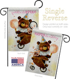 Cute Bear Birthday - Party Celebration Special Occasion Vertical Impressions Decorative Flags HG120093 Made In USA