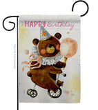 Cute Bear Birthday - Party Celebration Special Occasion Vertical Impressions Decorative Flags HG120093 Made In USA