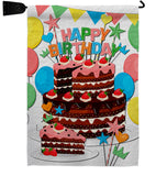 Birthday Wish - Party Celebration Special Occasion Vertical Impressions Decorative Flags HG120259 Made In USA