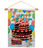 Birthday Wish - Party Celebration Special Occasion Vertical Impressions Decorative Flags HG120259 Made In USA