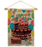 Birthday Wish - Party Celebration Special Occasion Vertical Impressions Decorative Flags HG120259 Made In USA