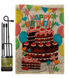 Birthday Wish - Party Celebration Special Occasion Vertical Impressions Decorative Flags HG120259 Made In USA