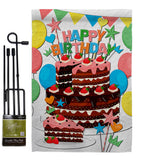 Birthday Wish - Party Celebration Special Occasion Vertical Impressions Decorative Flags HG120259 Made In USA