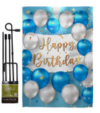 Birthday Balloons - Party Celebration Special Occasion Vertical Impressions Decorative Flags HG190055 Made In USA