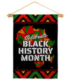 Let Celebrate BHM - Support Inspirational Vertical Impressions Decorative Flags HG120036 Made In USA