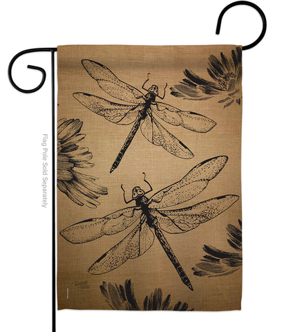 Dragonfly - Bugs & Frogs Garden Friends Vertical Impressions Decorative Flags HG104001 Made In USA