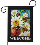 Ladybug Heaven - Bugs & Frogs Garden Friends Vertical Impressions Decorative Flags HG104068 Made In USA