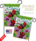 Bienvenidos Tortolitas - Bugs & Frogs Garden Friends Vertical Impressions Decorative Flags HG104074 Imported