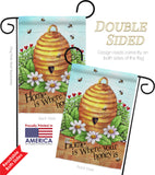 Bee Hive Home - Bugs & Frogs Garden Friends Vertical Impressions Decorative Flags HG104083 Made In USA