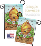 Bee Hive Home - Bugs & Frogs Garden Friends Vertical Impressions Decorative Flags HG104083 Made In USA