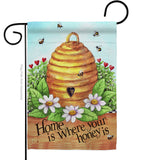 Bee Hive Home - Bugs & Frogs Garden Friends Vertical Impressions Decorative Flags HG104083 Made In USA