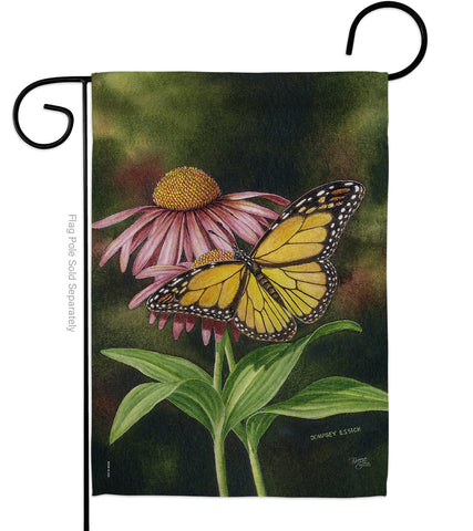 Coneflower - Bugs & Frogs Garden Friends Vertical Impressions Decorative Flags HG104086 Made In USA