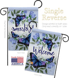 Purple Butterflies - Bugs & Frogs Garden Friends Vertical Impressions Decorative Flags HG104100 Made In USA