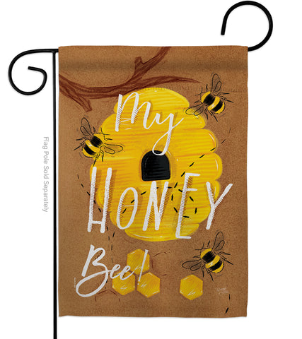 My Honey Bee - Bugs & Frogs Garden Friends Vertical Impressions Decorative Flags HG104105 Made In USA