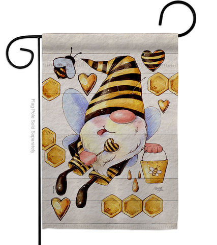 Honey Gnome - Bugs & Frogs Garden Friends Vertical Impressions Decorative Flags HG104121 Made In USA