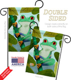 Rainforest Frog - Bugs & Frogs Garden Friends Vertical Impressions Decorative Flags HG104133 Made In USA