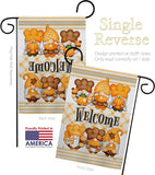 Pumpkin Gnome - Bugs & Frogs Garden Friends Vertical Impressions Decorative Flags HG104154 Made In USA