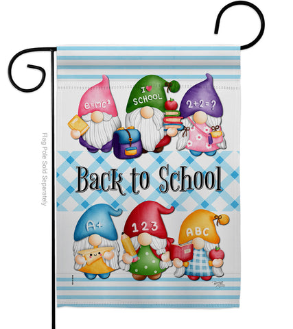 School Gnome - Bugs & Frogs Garden Friends Vertical Impressions Decorative Flags HG104156 Made In USA