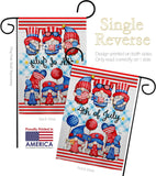 July 4th Gnome - Bugs & Frogs Garden Friends Vertical Impressions Decorative Flags HG104159 Made In USA