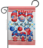 July 4th Gnome - Bugs & Frogs Garden Friends Vertical Impressions Decorative Flags HG104159 Made In USA