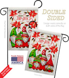 Christmas Gnome Family - Bugs & Frogs Garden Friends Vertical Impressions Decorative Flags HG104166 Made In USA