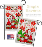 Christmas Gnome Family - Bugs & Frogs Garden Friends Vertical Impressions Decorative Flags HG104166 Made In USA